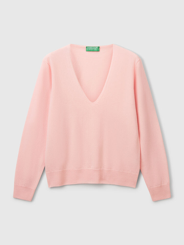 V NECK SWEATER L/S Women image number 4